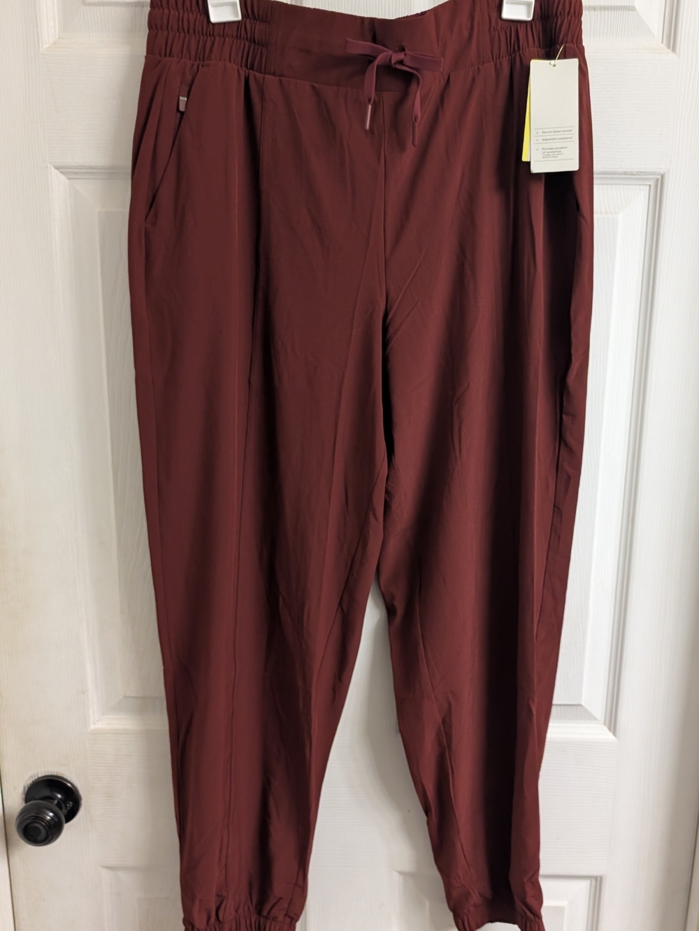 all in motion Women's High-Rise Drawstring Joggers - Deep Brick - Picture 7 of 8